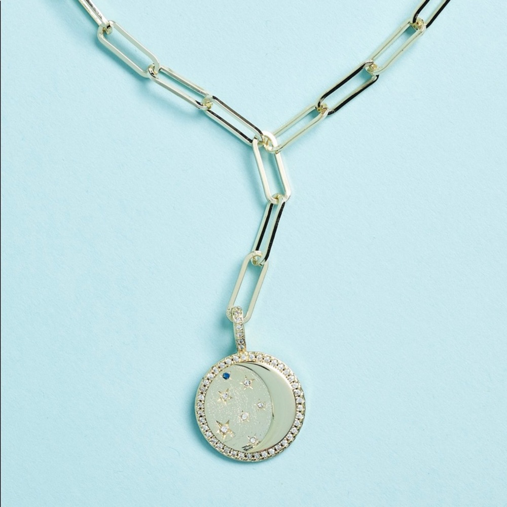 Melinda Maria gold lariat necklace Curateur